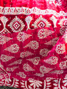 Large Vintage Kantha Shag Throw