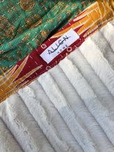 Load image into Gallery viewer, Large Vintage Kantha Minky Throw