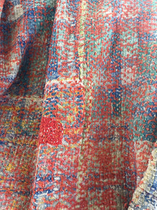 Large Vintage Kantha Shag Throw