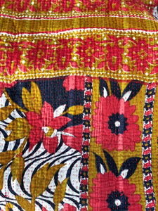 Large Vintage Kantha Shag Throw